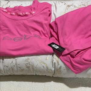 Bebe Vibrant Pink Logo Pajama/ Lounge Set